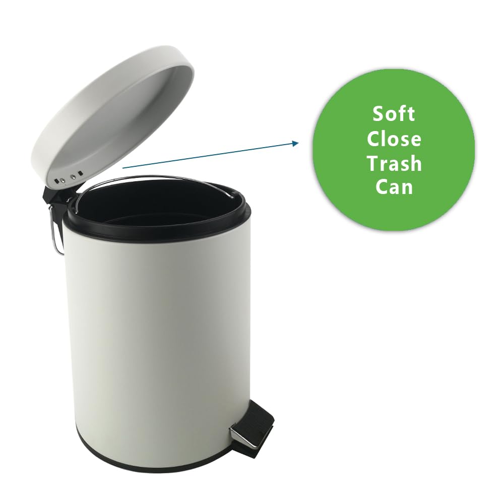 Stainless Steel Small Trash Can with Lid & Step Pedal
