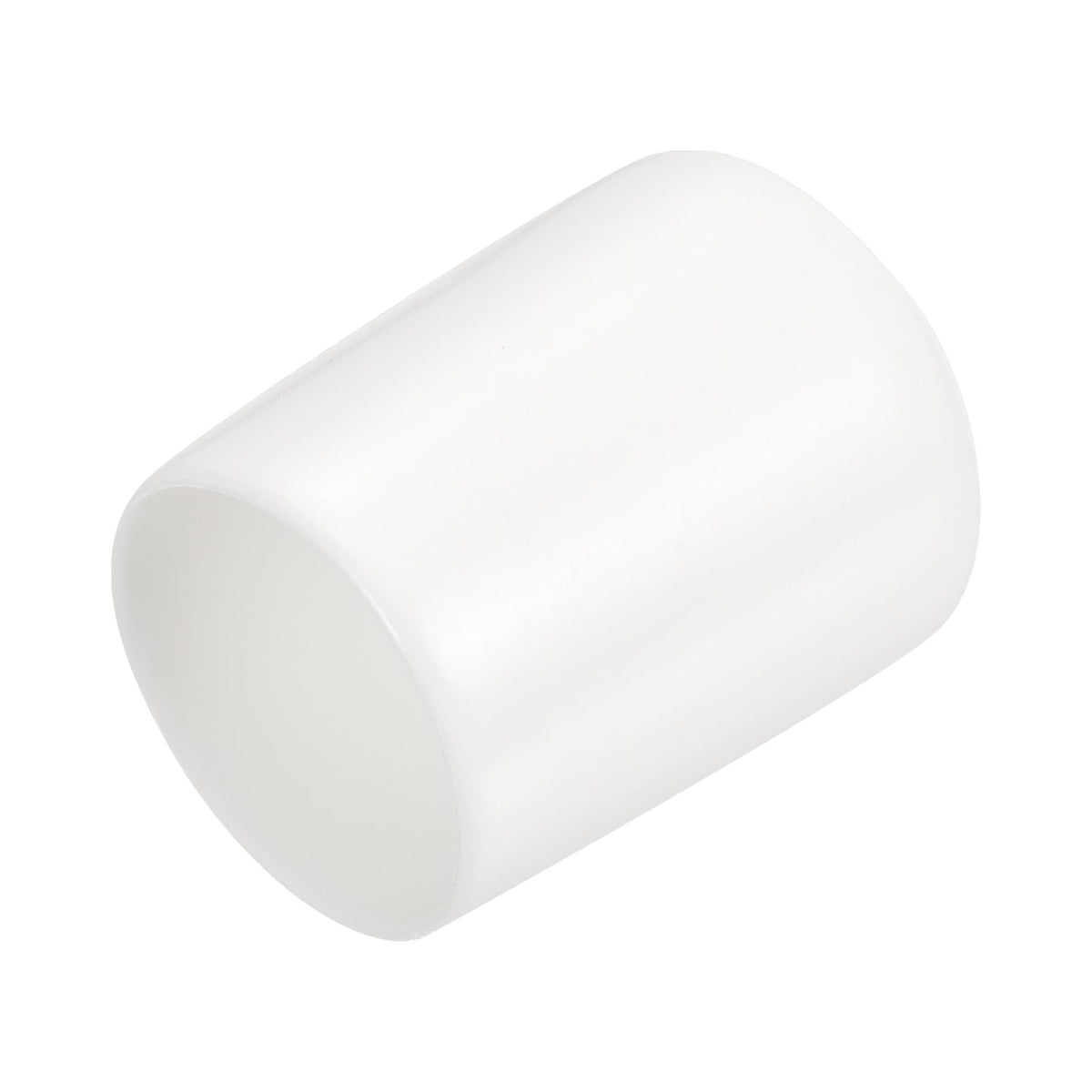 20pcs Rubber End Caps 20mm ID Vinyl Round End Cap Cover Screw Thread Protectors White