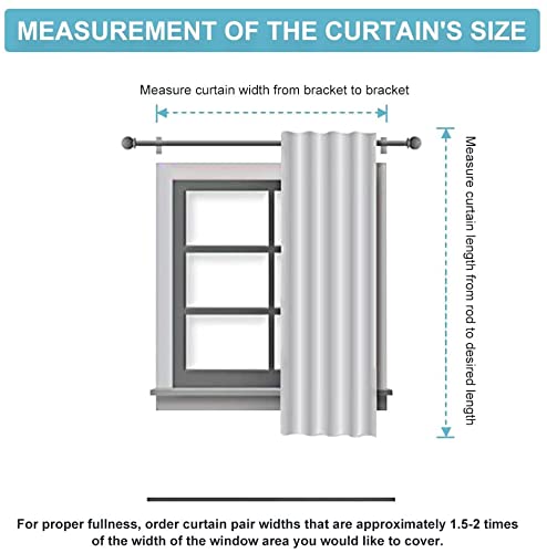 Blackout Curtains 63 inches Long for Bedroom (2 Count)