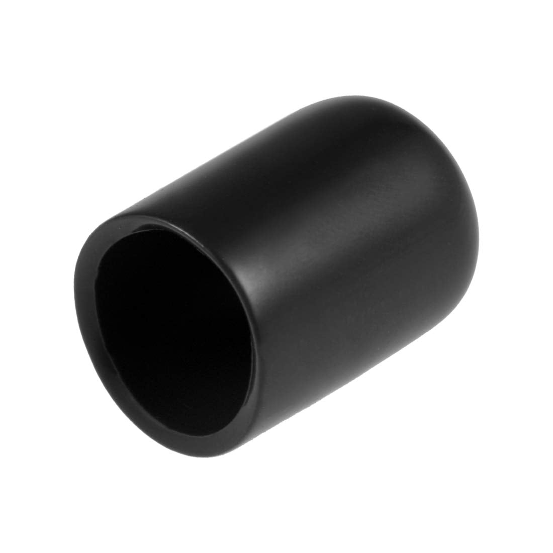 20pcs Rubber End Caps 11mm ID Vinyl Round Tube Bolt Cap Cover Thread Protectors Black (20 Count)