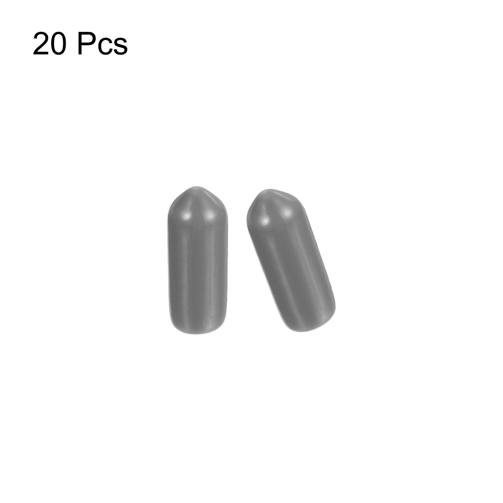 20pcs Rubber End Caps Protective Caps 5.5mm ID Vinyl PVC Round Tube Bolt Cap Cover Screw Thread Protectors