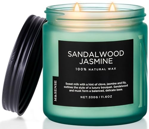 Sandalwood Jasmine Home Scented Candles (11.6 Ounce)
