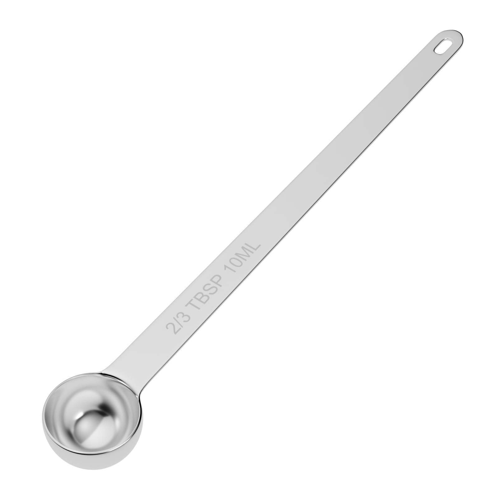 1PCS 2/3TBSP(10ml) Extra Long Handle Measuring Spoon, 18/8 Stainless Steel