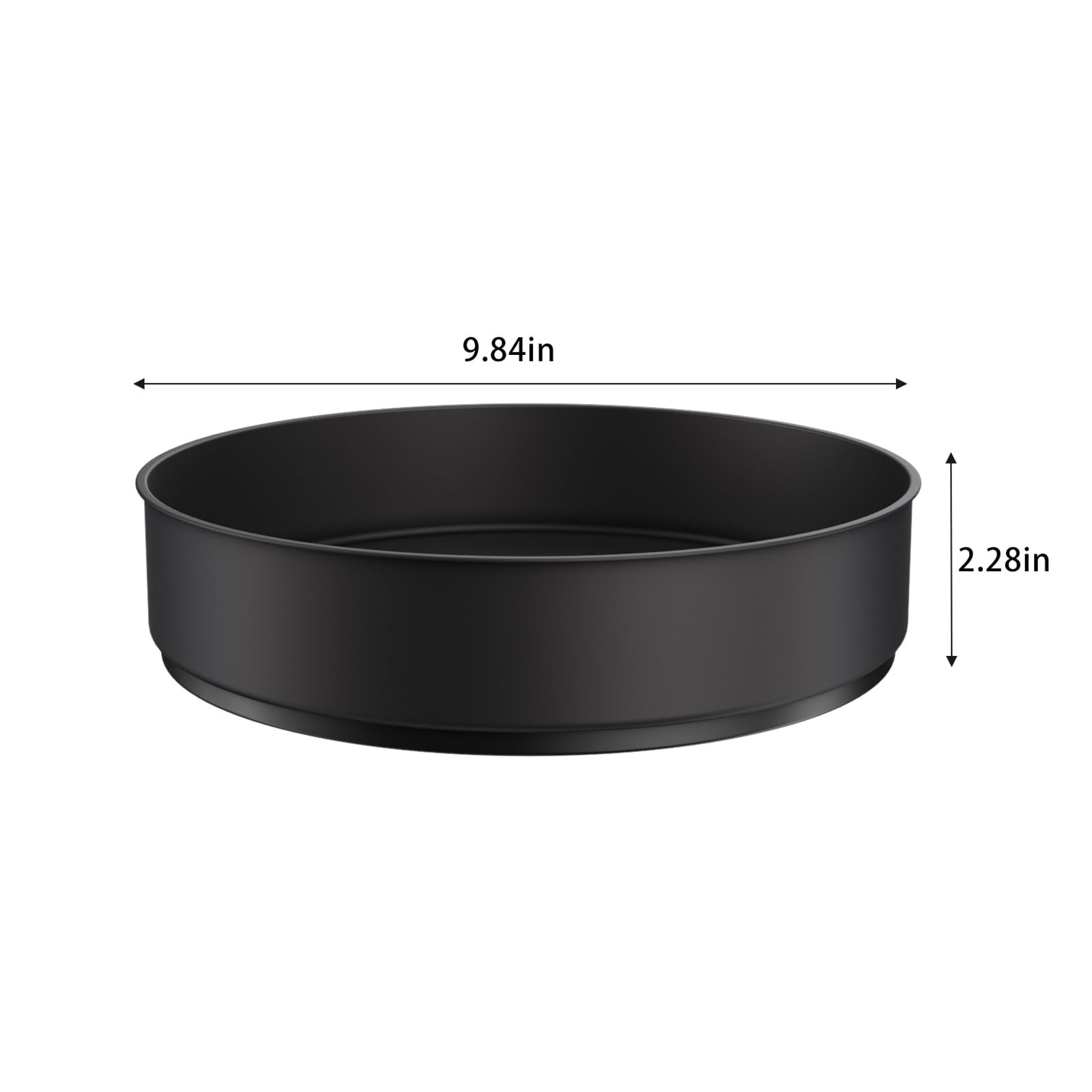 Lazy Susan Stainless Steel Black Spice Rack Turntable for Pantry Cabinet
