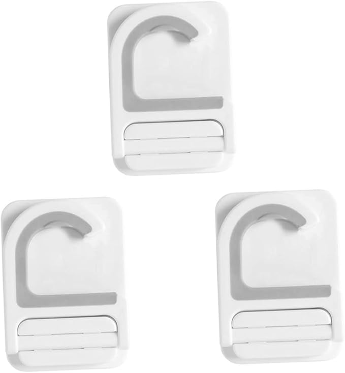 3pcs Wall Mounted Mop Holder Hooks Traceless Heavy Duty Broom Organizer Multifunctional Mop Hanger for Home Kitchen and Garage