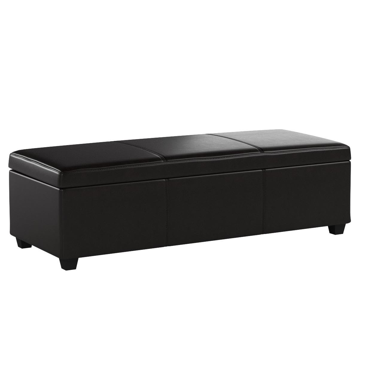 Storage Faux Leather Ottoman