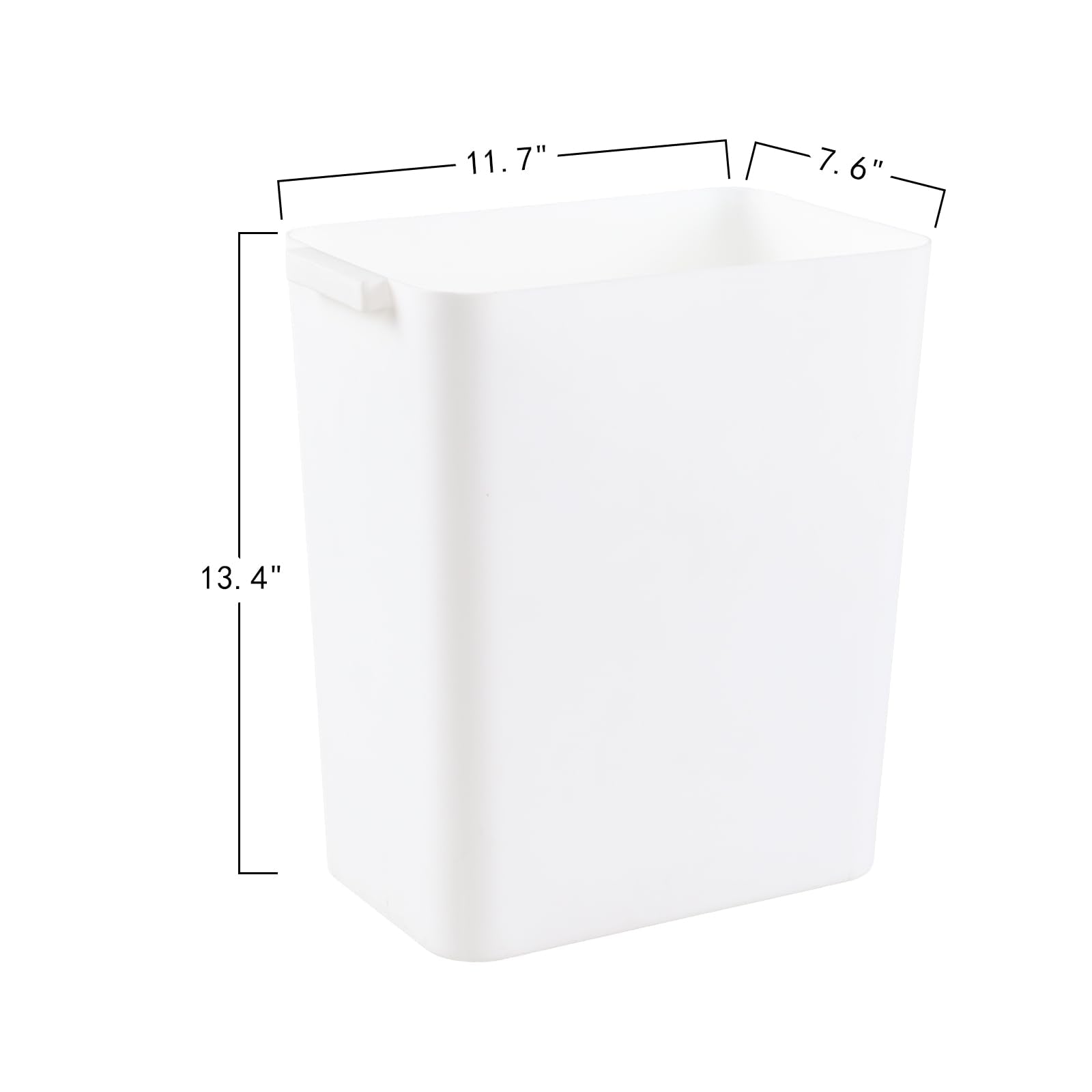 4.5 Gallon Deskside Plastic Wastebasket Rectangular (3 Count)