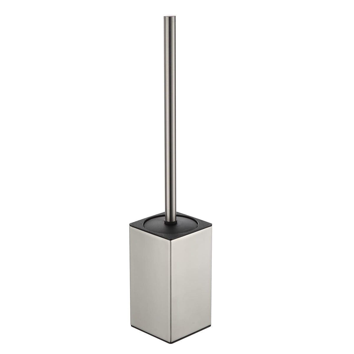 Toilet Brush Holder Stainless Steel 304 Standing Brushed Nickel Square Toilet Bowl Brush for Bathroom Storage and Organization