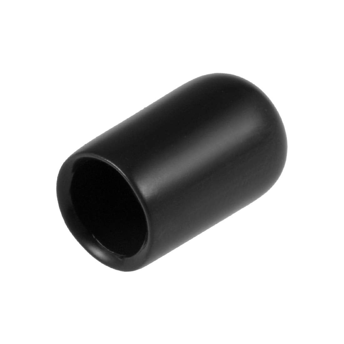20pcs Rubber End Caps 7.5mm ID Vinyl Round Tube Bolt Cap Cover Thread Protectors Black (20 Count)