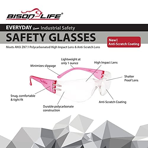 Clear Lens Color Temple Protective Safety Glasses (144 Count)