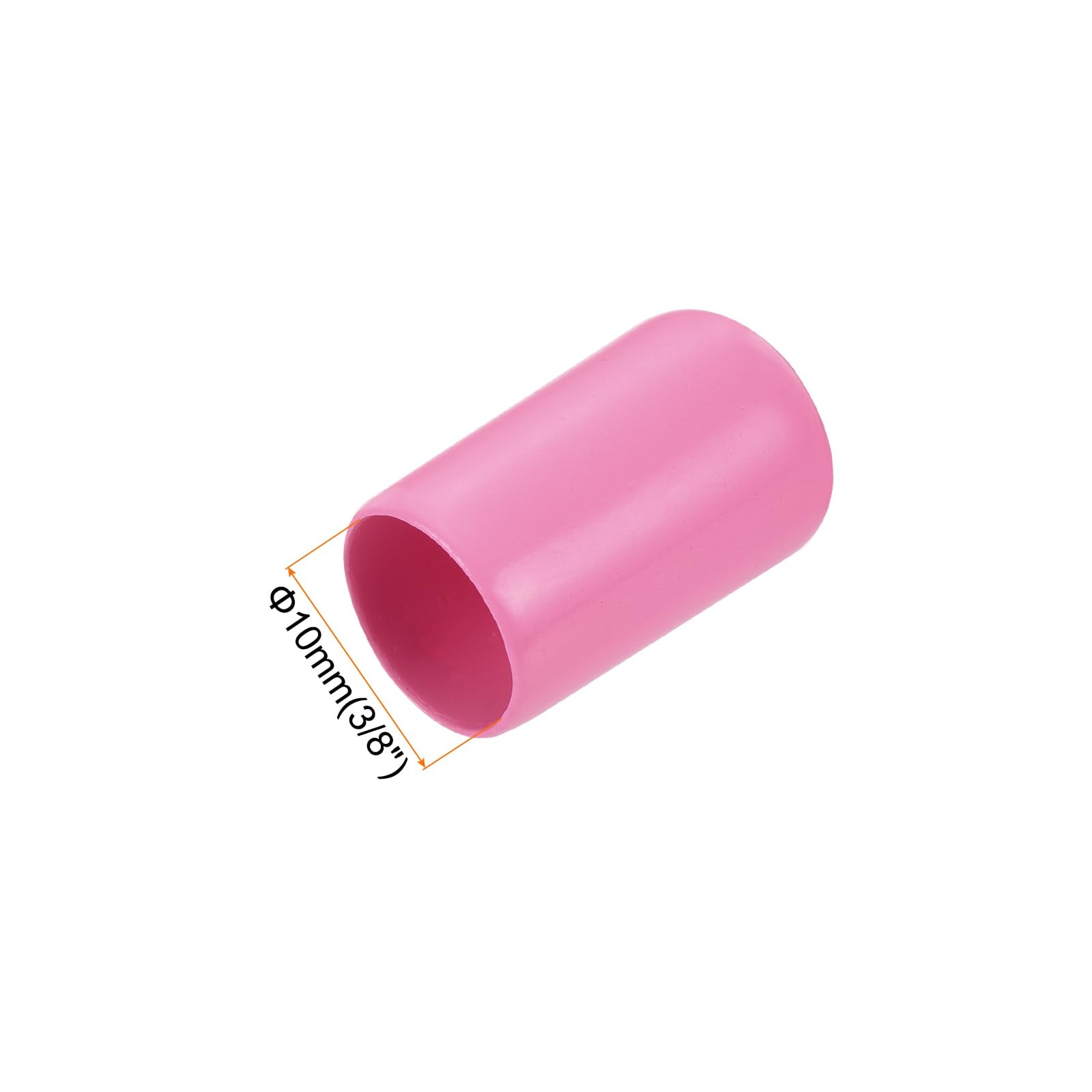 20pcs Rubber End Caps 11mm ID Vinyl PVC Round Tube Bolt Cap Cover Screw Thread Protectors Pink
