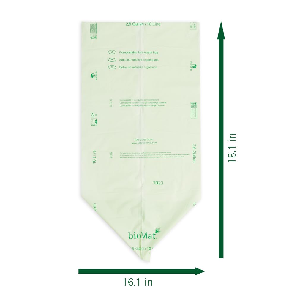 2.6 Gallon Compostable Food Scrap Bags (125 Count)