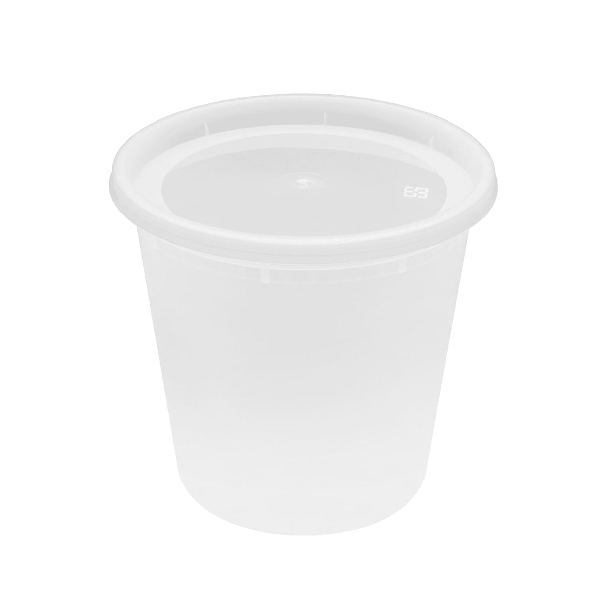 24oz 240 ct] Clear PP Injection Molded Round Deli Containers with Lids