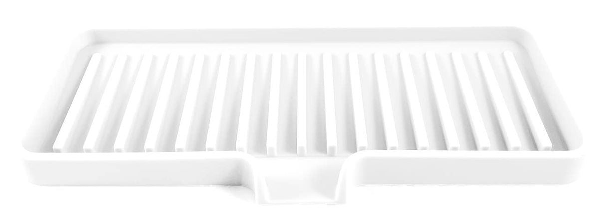 Silicone Soap Dish Tray and Sponge Holder with Drain Chute