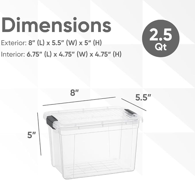 Clear Storage Bins with Lids
