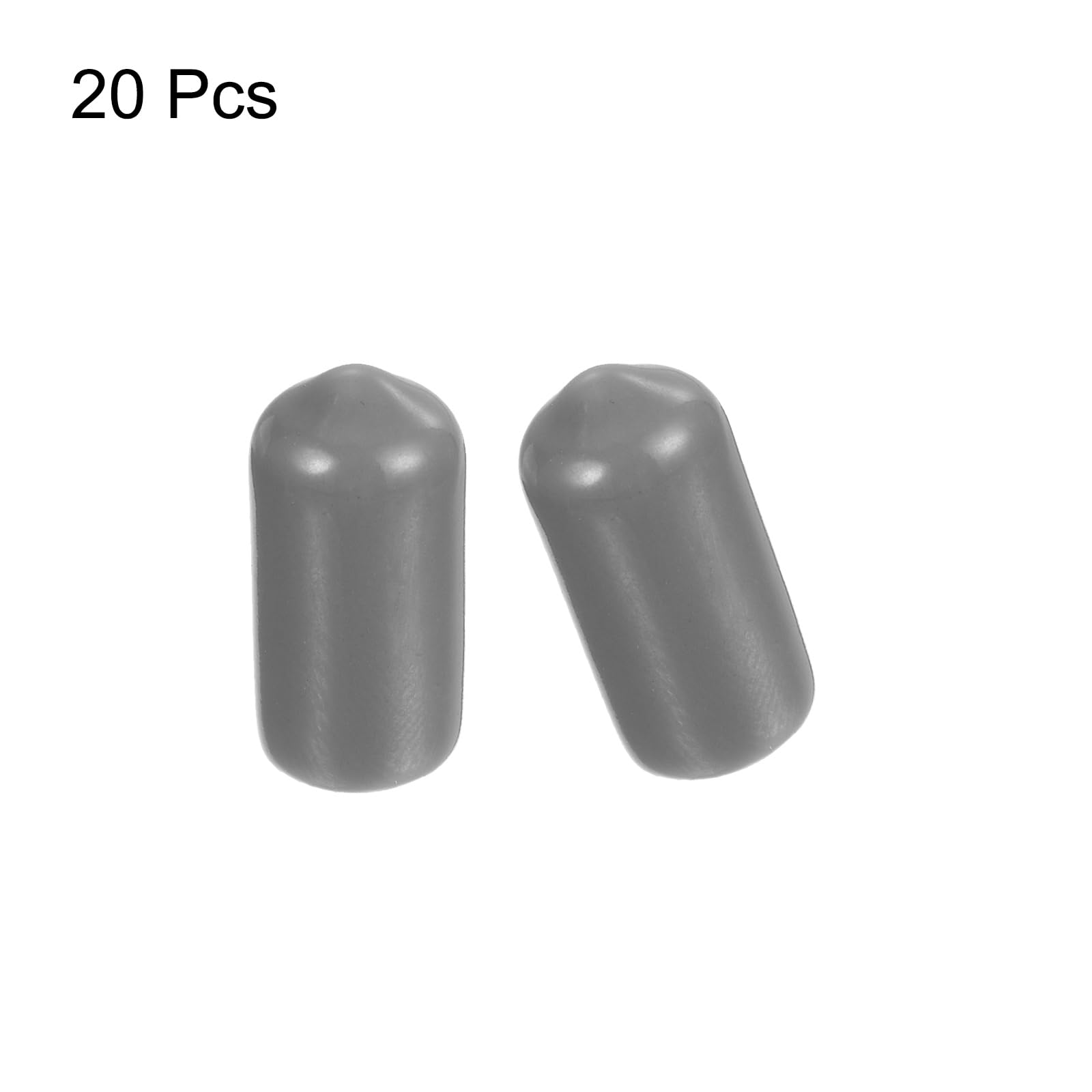 20pcs Rubber End Caps Protective Caps 7.5mm ID Vinyl PVC Round Tube Bolt Cap Cover Screw Thread Protectors