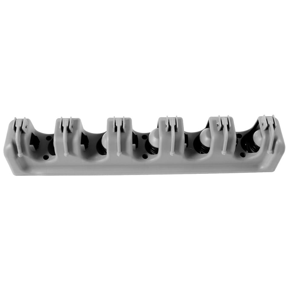 Garage Tool Storage Rack Broom Mop Holder Wall Mount with 5 Balls 6 Hooks Umbrella Clip