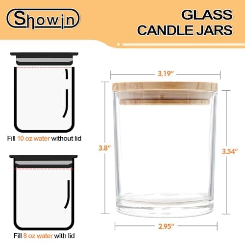 Thick Candle Jars for Making Candles 12 Pcs (12 Count)