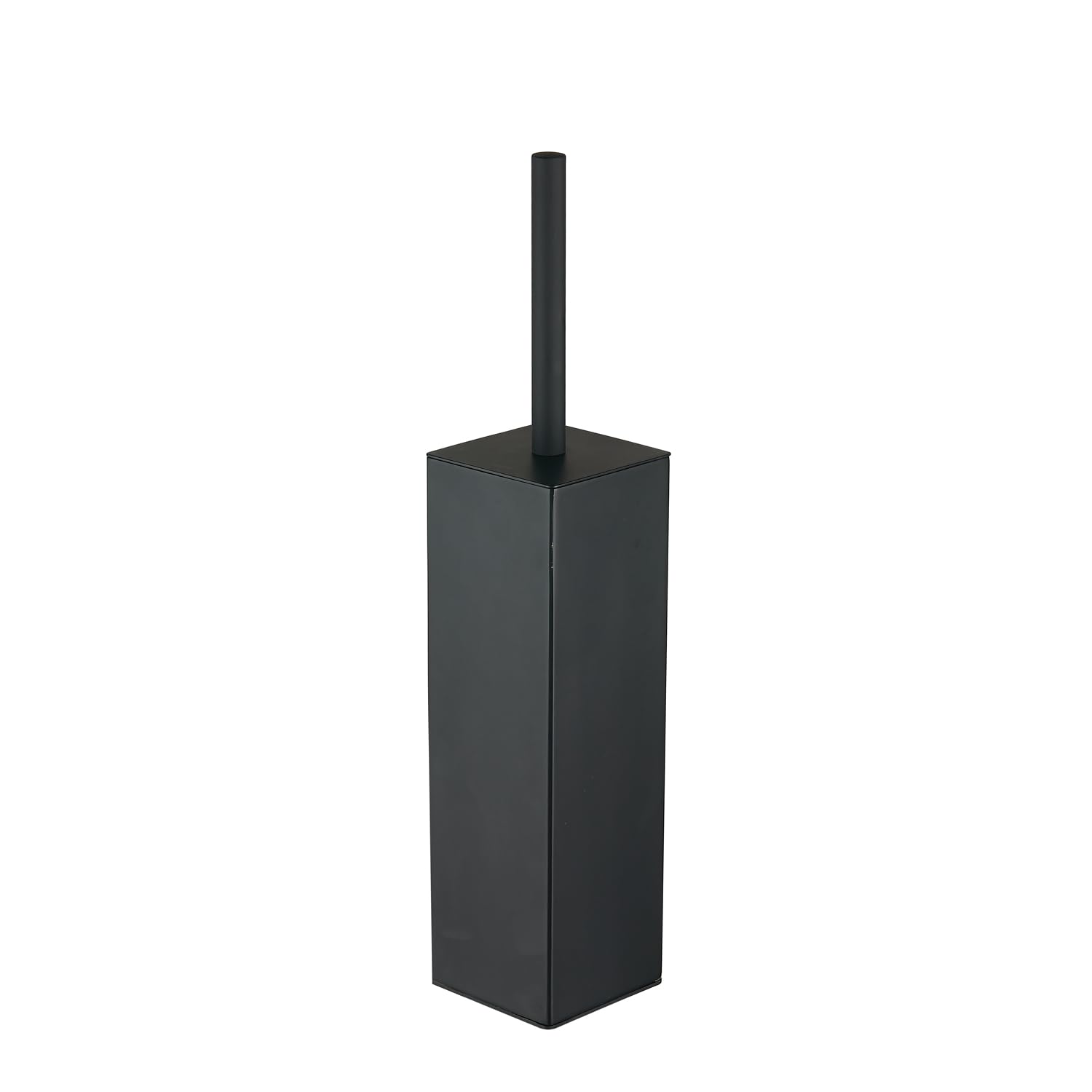 Matte Black Square Stainless Steel Toilet Brush with Holder