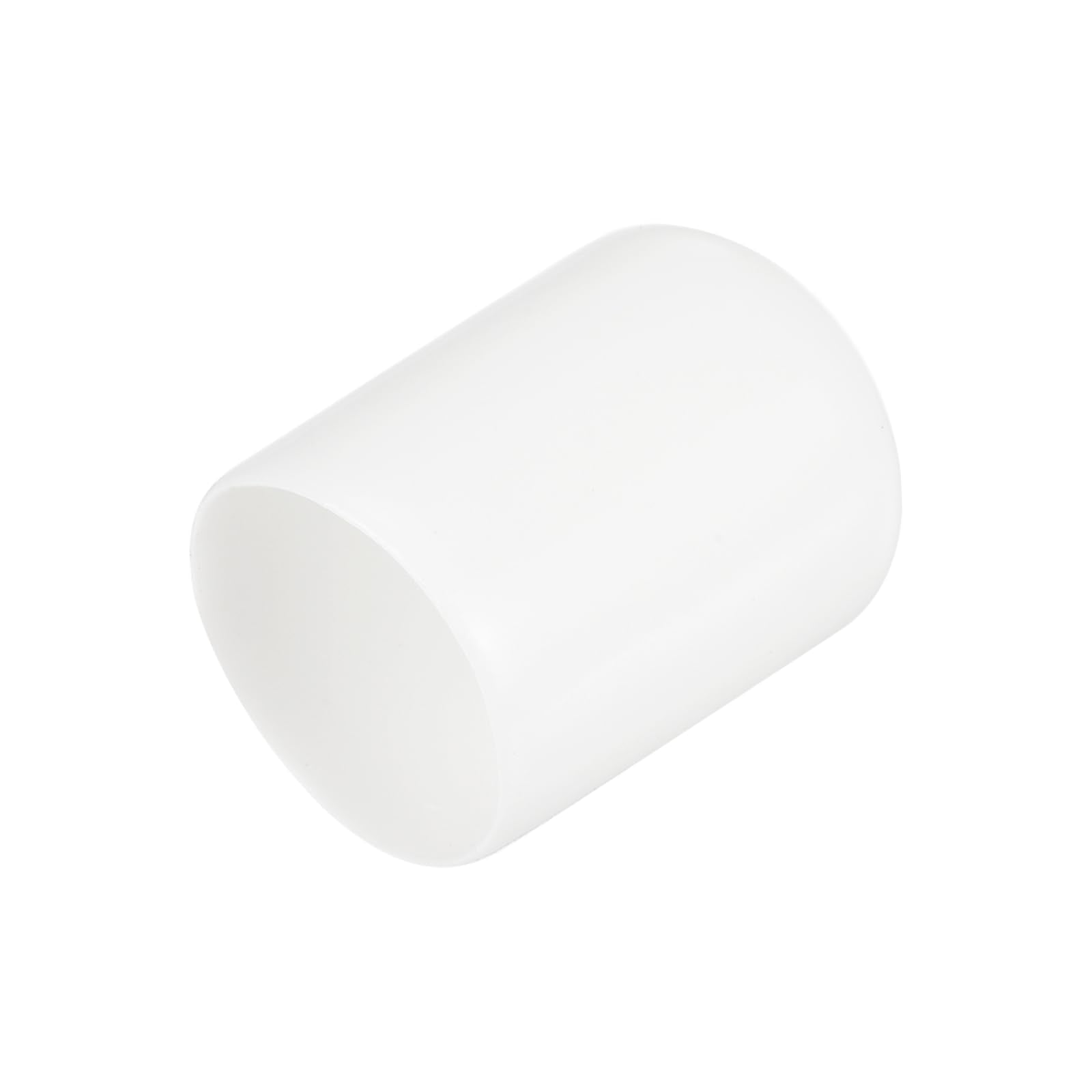 20pcs Rubber End Caps 15.5mm ID Vinyl Round Tube Bolt Cap Cover Thread Protectors White