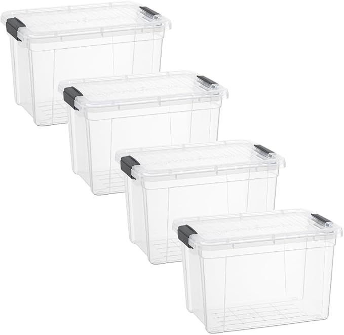 Clear Storage Bins with Lids