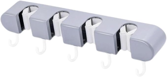 Mop and Broom Storage Rack, Space Saving Broom Hanger for Closet, Garage Organizer Storage, Basement Tool