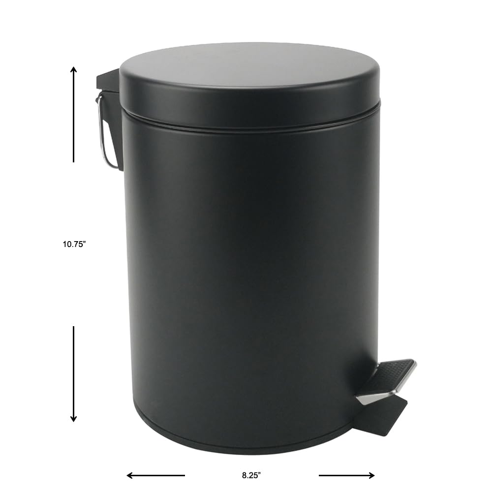 Stainless Steel Small Trash Can with Lid & Step Pedal