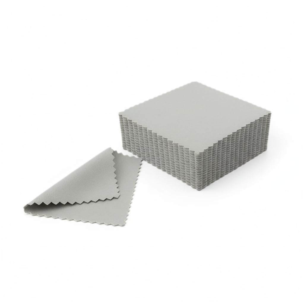 50 Pieces Jewelry Cleaning Cloths Polishing Cloths Sterling Silver