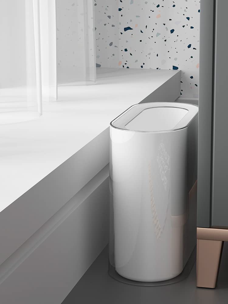 Small Waste Basket Slim Trash Can 3.2 Gallon