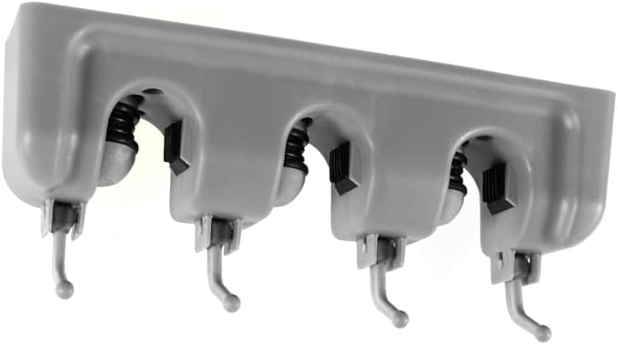 Ball Slots Hooks Mop Broom Holder Wall Mount Storage Rack Umbrella Clip Garage Tool Storage Rack Mop Holder Broom Wall Mount Grey