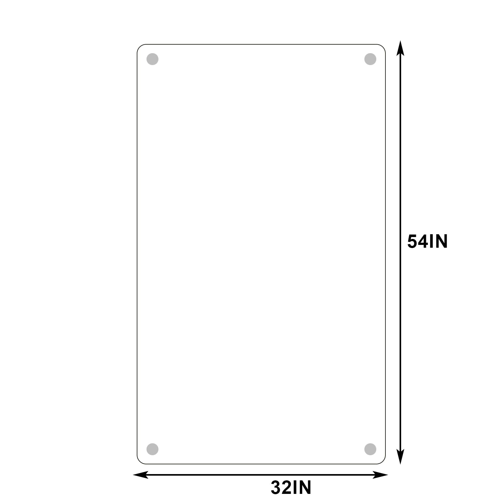 54"x32" Tempered Glass Chair Mat