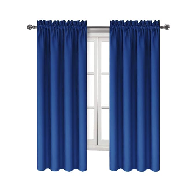 Blackout Curtains for Bedroom Living Room 52 x 63 Inch Long 2 Panels (2 Count)