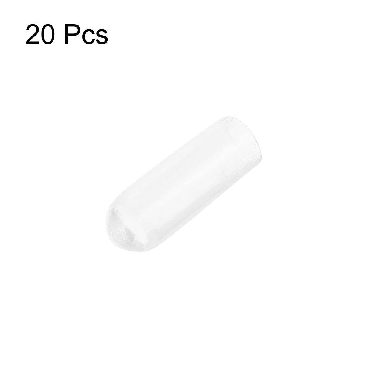 20pcs Rubber End Caps 4.5mm ID Vinyl Round Tube Bolt Cap Cover Thread Protectors Clear