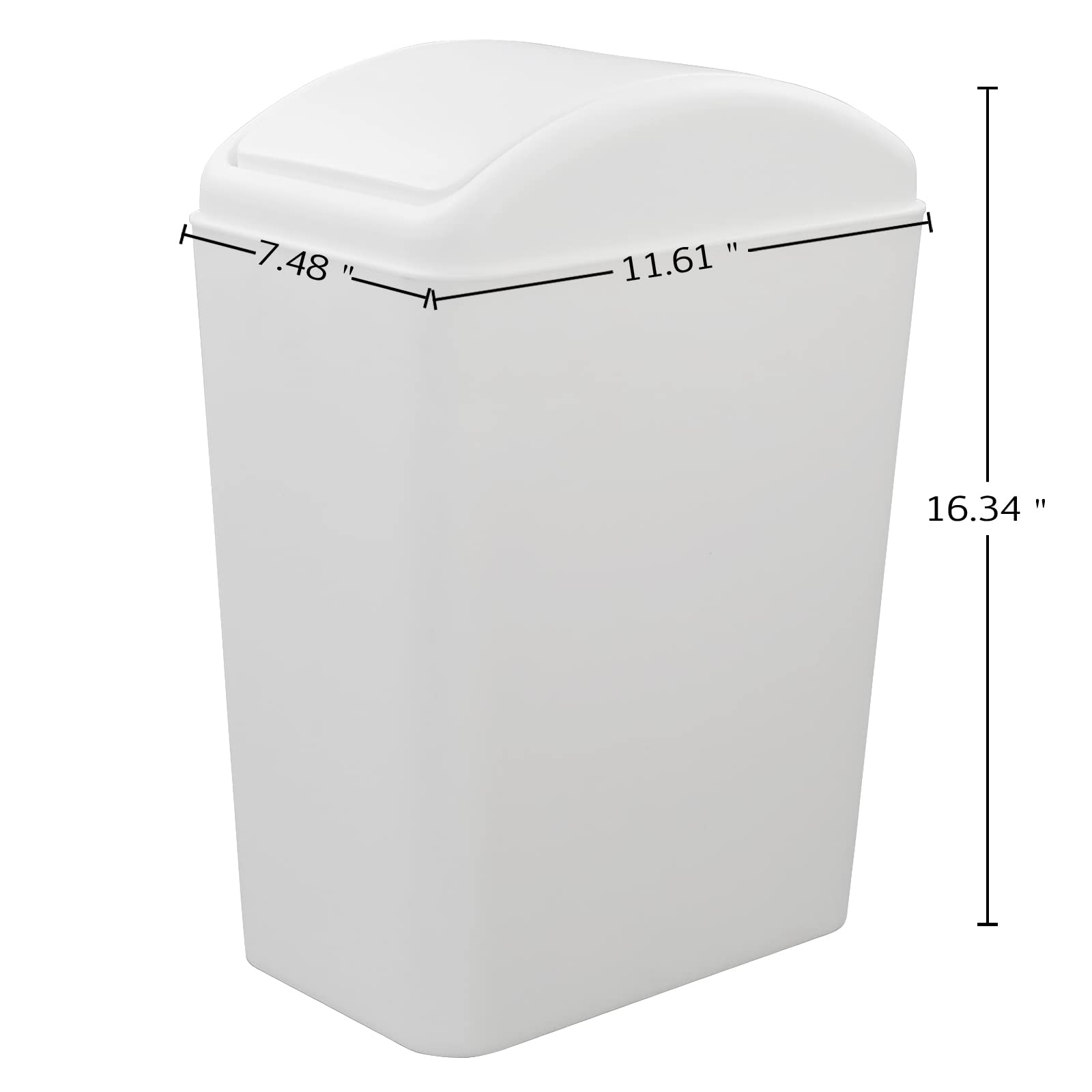 4.2 Gallon Plastic Swing Lid Trash Can