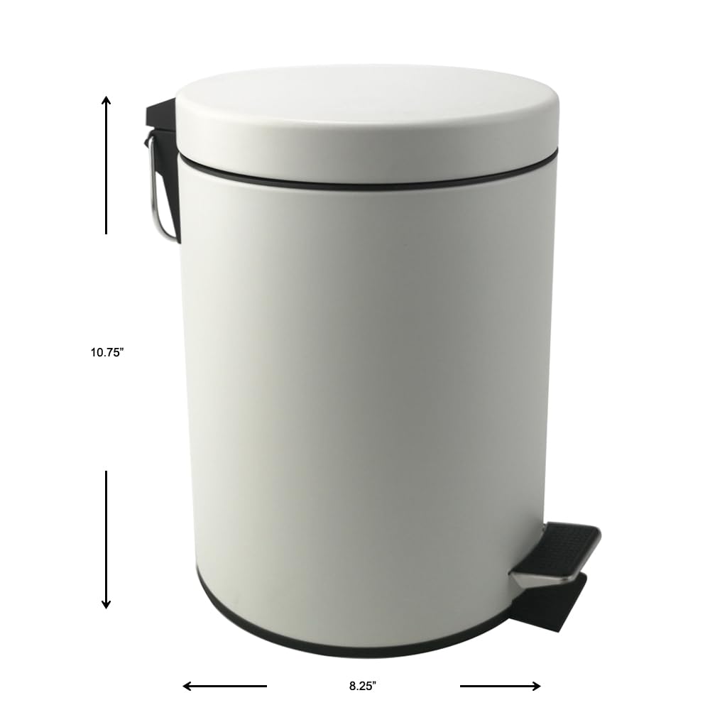 Stainless Steel Small Trash Can with Lid & Step Pedal