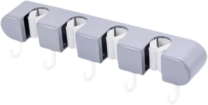 Mop and Broom Storage Rack, Space Saving Broom Hanger for Closet, Garage Organizer Storage, Basement Tool