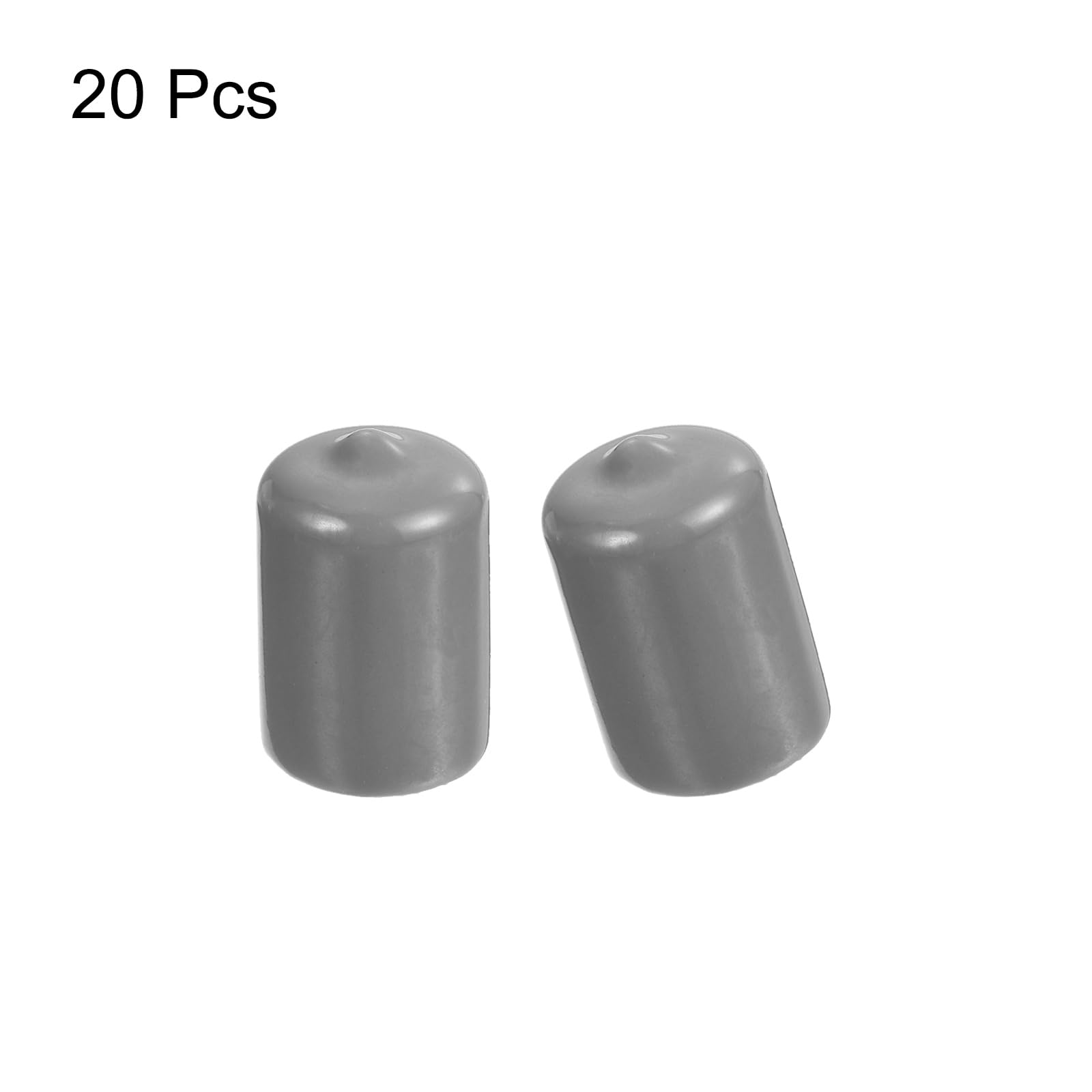 20pcs Rubber End Caps Protective Caps 18mm ID Vinyl PVC Round Tube Bolt Cap Cover Screw Thread Protectors