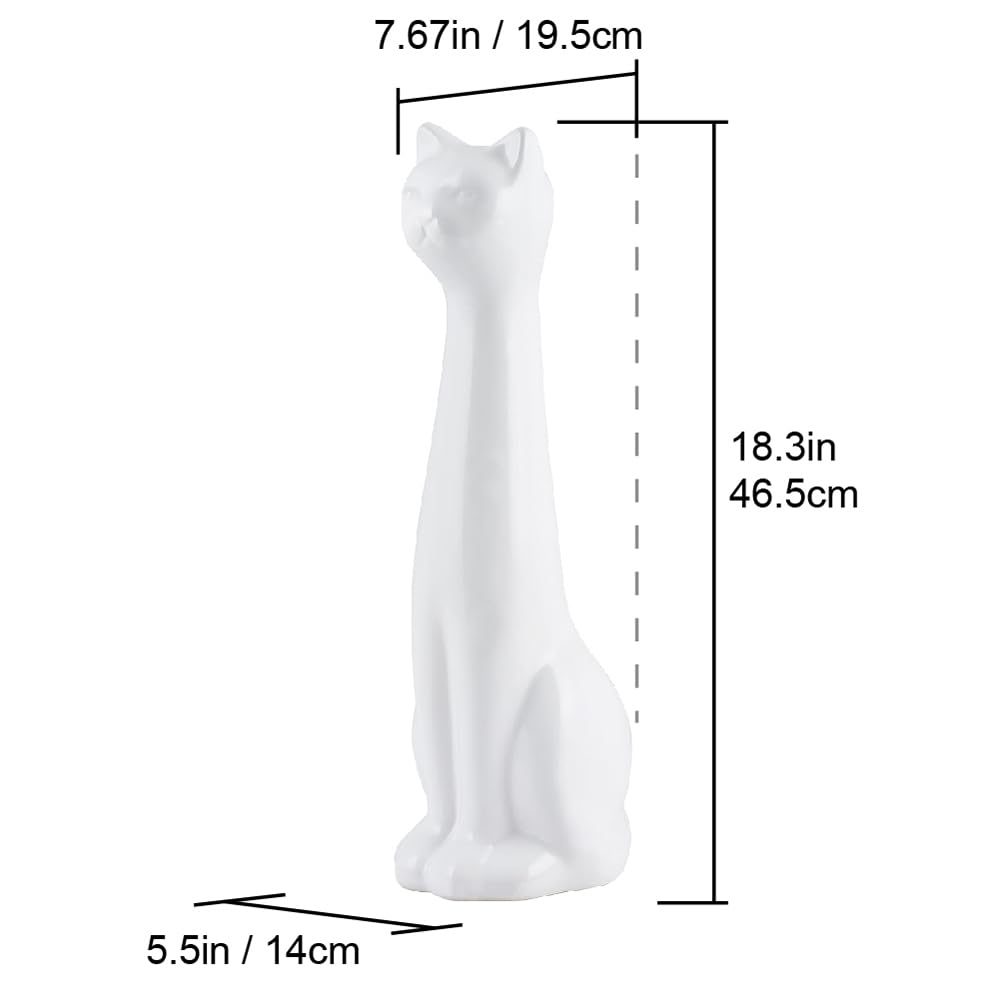 Cat 3 Piece White Ceramic Toilet Brush Holder w