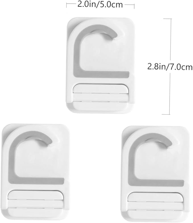 3pcs Wall Mounted Mop Holder Hooks Traceless Heavy Duty Broom Organizer Multifunctional Mop Hanger for Home Kitchen and Garage