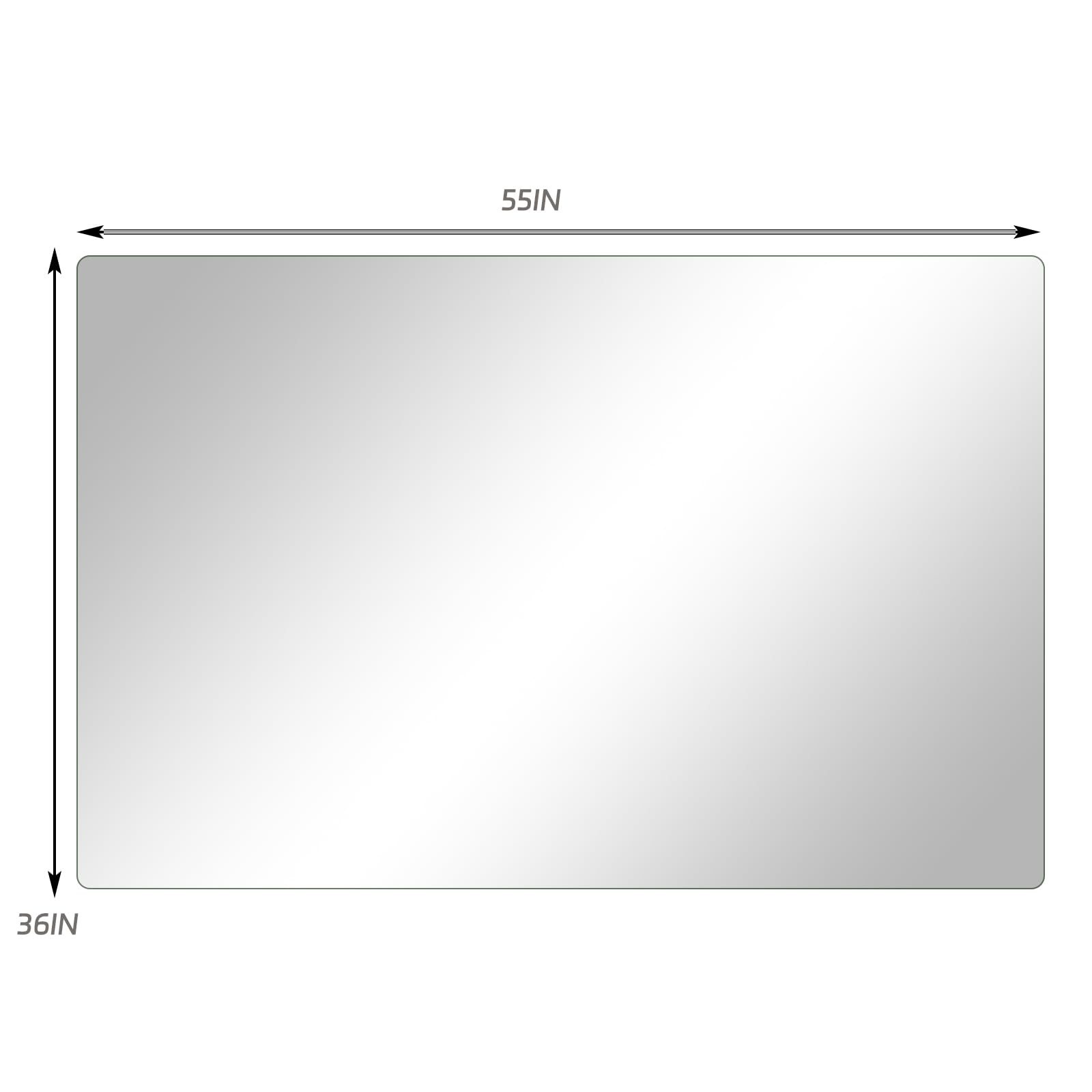36"x55" Tempered Glass Office Chair Mat