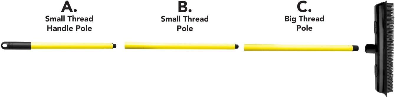Pet Hair Removal Rubber Broom