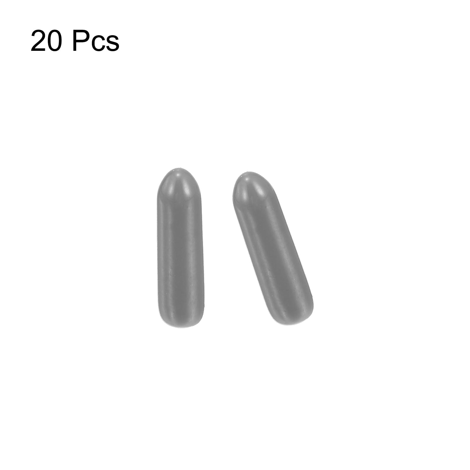 20pcs Rubber End Caps Protective Caps 2.5mm ID Vinyl PVC Round Tube Bolt Cap Cover Screw Thread Protectors