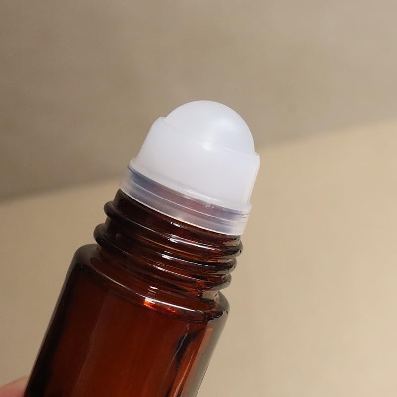2Pcs Brown 30ml Glass Essential Oil Roller Bottles Refillable Roll on Bottles Empty Deodorant Bottle Containers Rollerball Beauty Personal Care Fragrance Cosmetics Tools (2 Count)