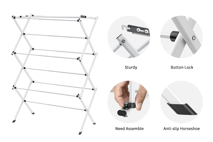 3 Tier Clothes Drying Rack