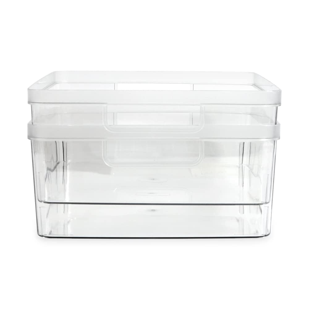 2 Pack Large Clear Storage Bins (2 Count)