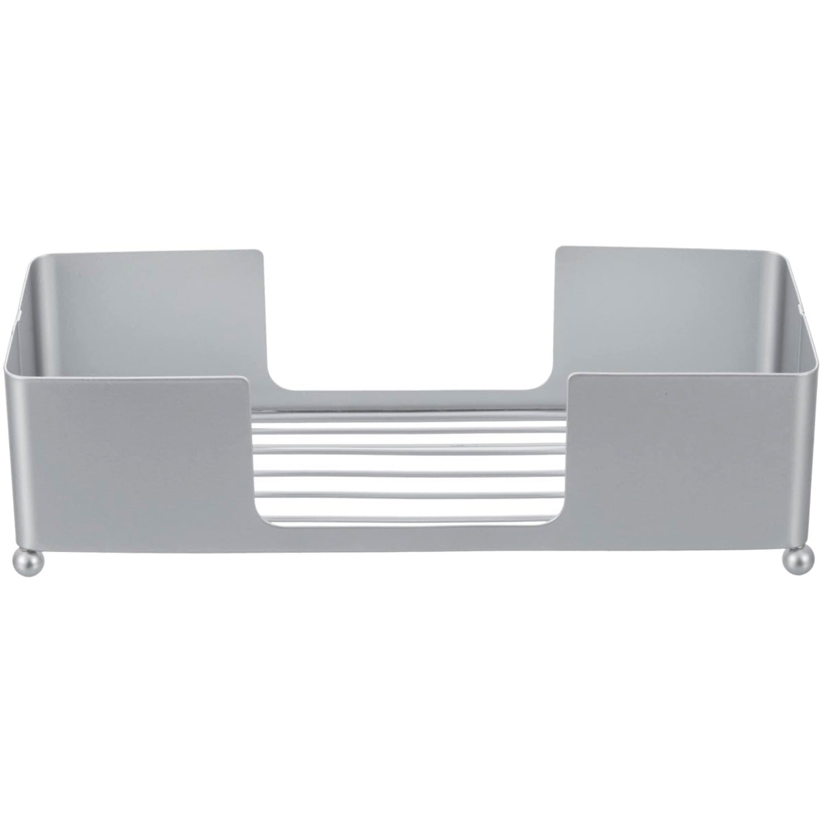 Modern Silver Tone Metal Tabletop Folded Paper Towel Dispenser