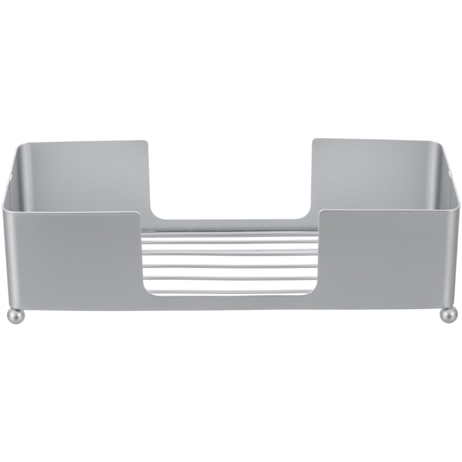 Modern Silver Tone Metal Tabletop Folded Paper Towel Dispenser