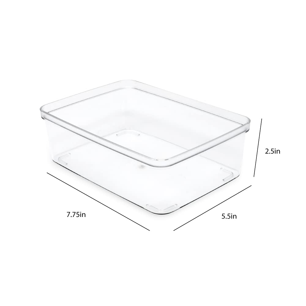 5 Pack Small Clear Storage Bins (5 Count)