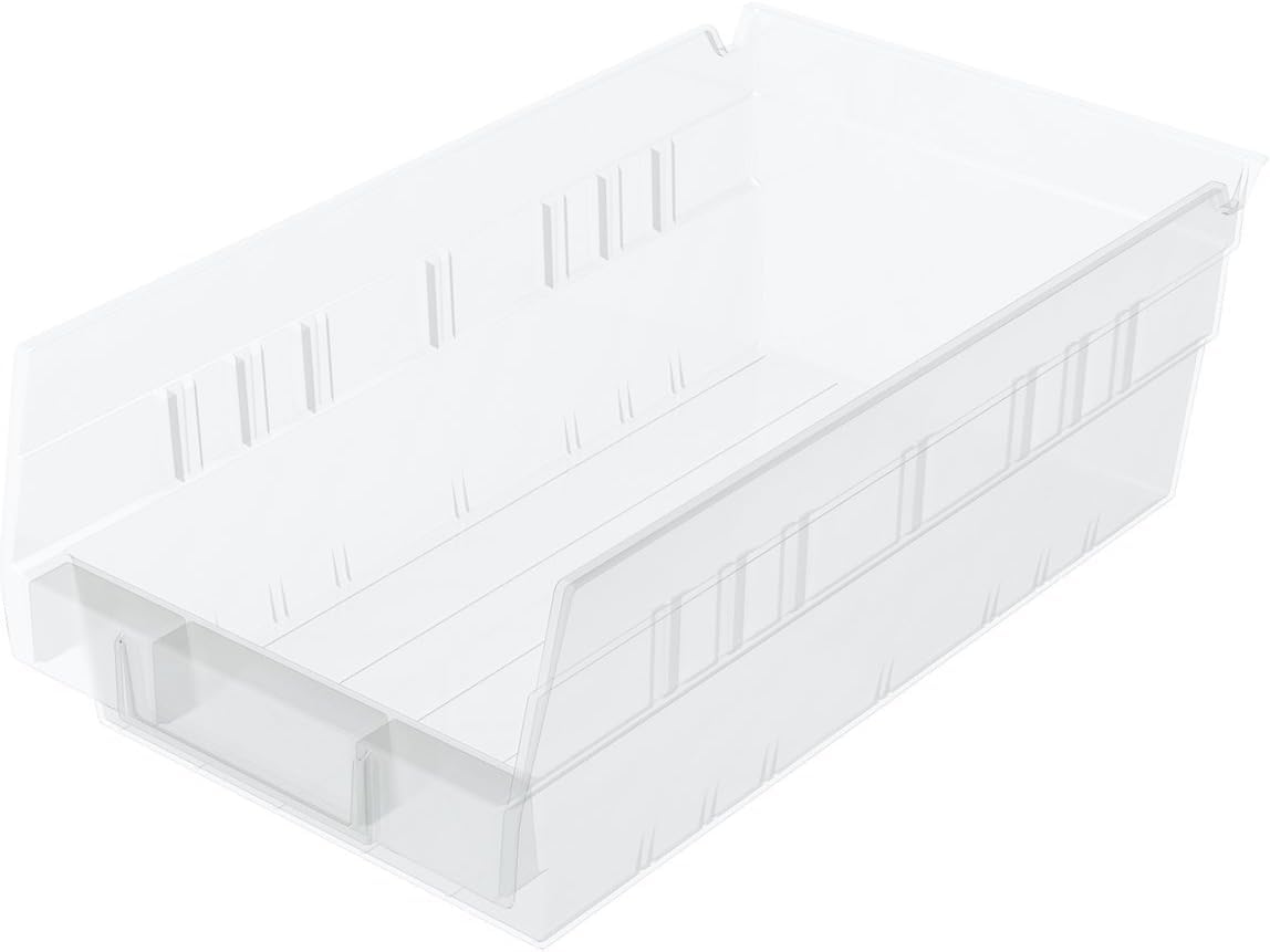 30130 Heavy Duty Plastic Shelf Bins (12 Count)