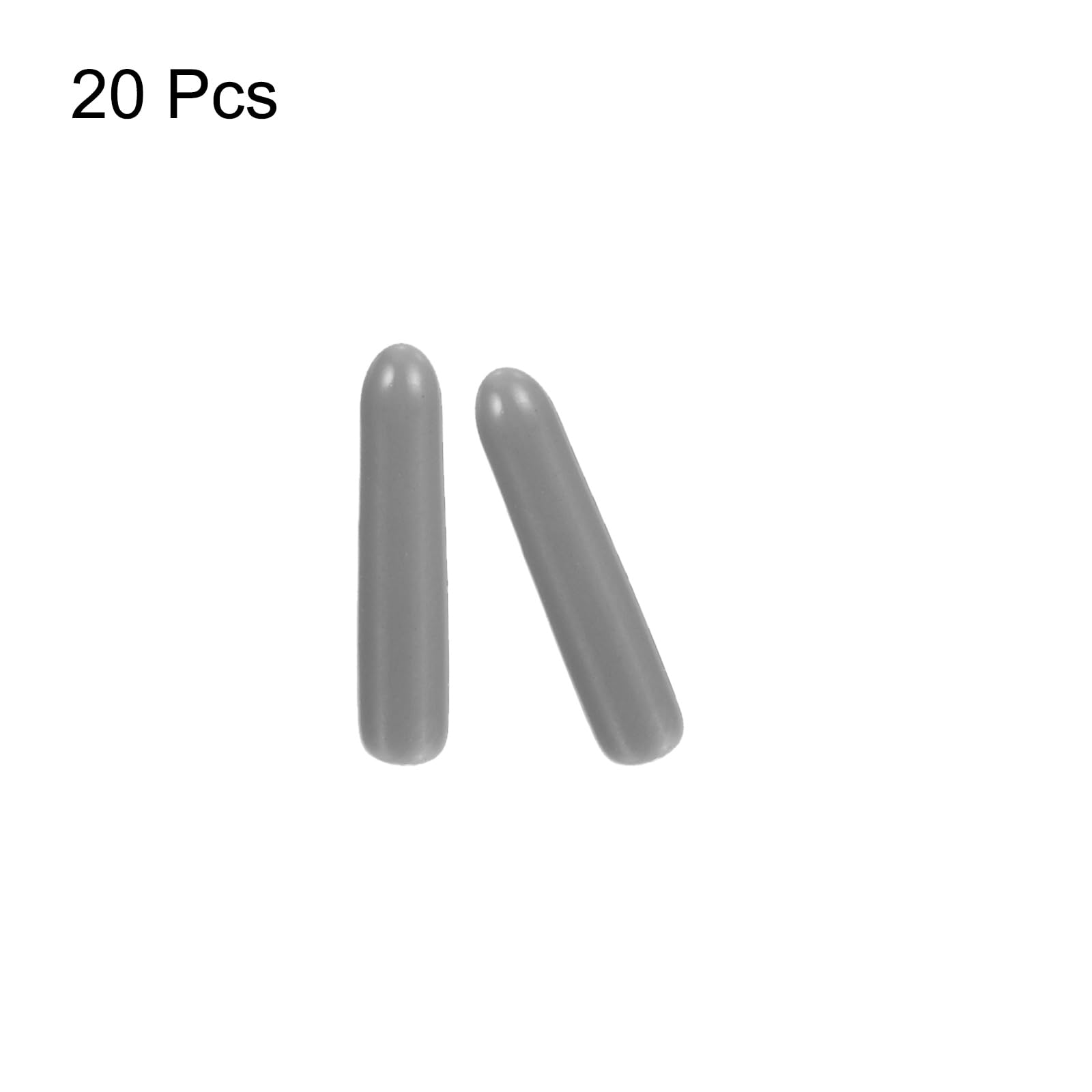 20pcs Rubber End Caps Protective Caps 1.5mm ID Vinyl PVC Round Tube Bolt Cap Cover Screw Thread Protectors